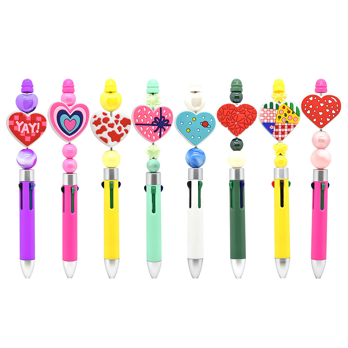 Wholesale Random100pcs/pack DIY color love ballpoint pen handmade beaded